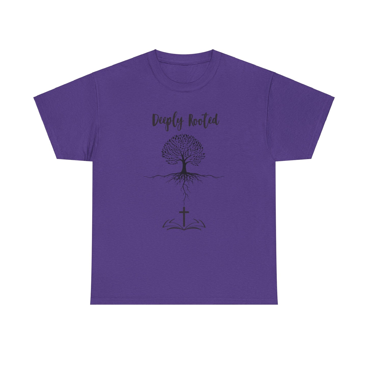 Deeply Rooted Unisex Cotton Tee - Inspirational Tree Design