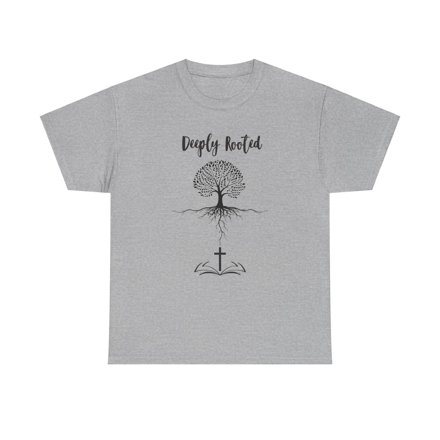 Deeply Rooted Unisex Cotton Tee - Inspirational Tree Design