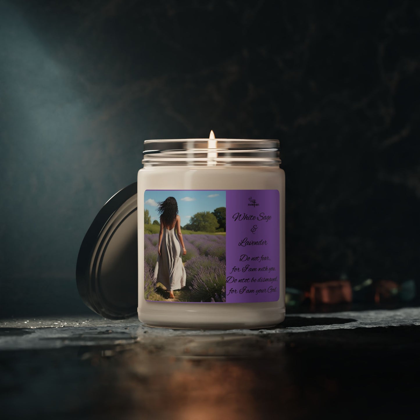 Relaxing Scented Soy Candle - White Sage & Lavender - 9oz