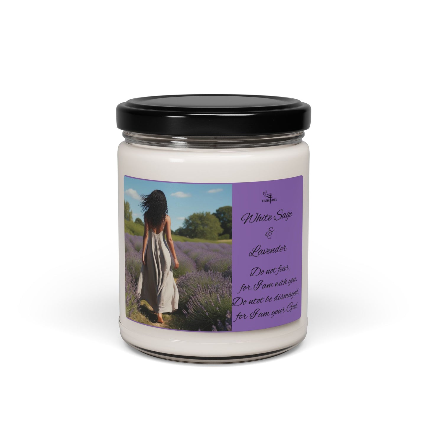 Relaxing Scented Soy Candle - White Sage & Lavender - 9oz