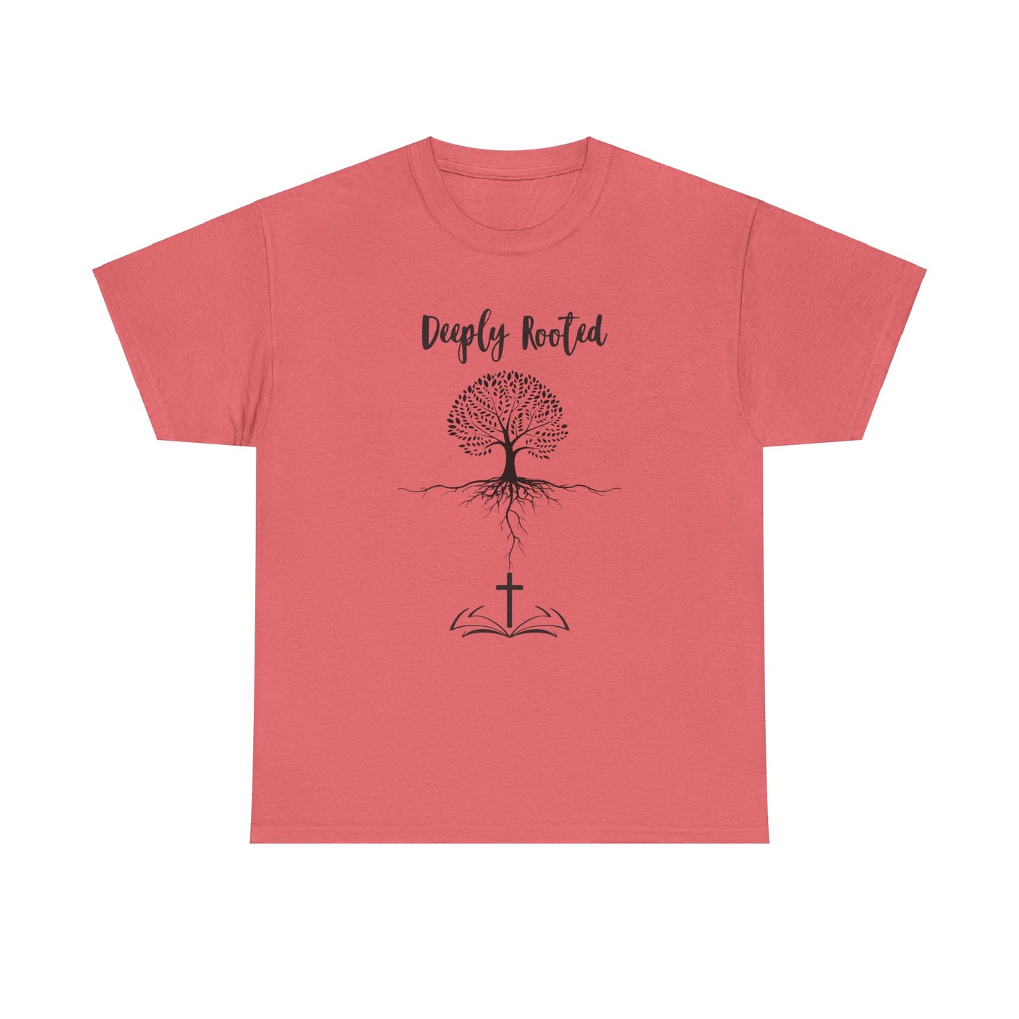 Deeply Rooted Unisex Cotton Tee - Inspirational Tree Design