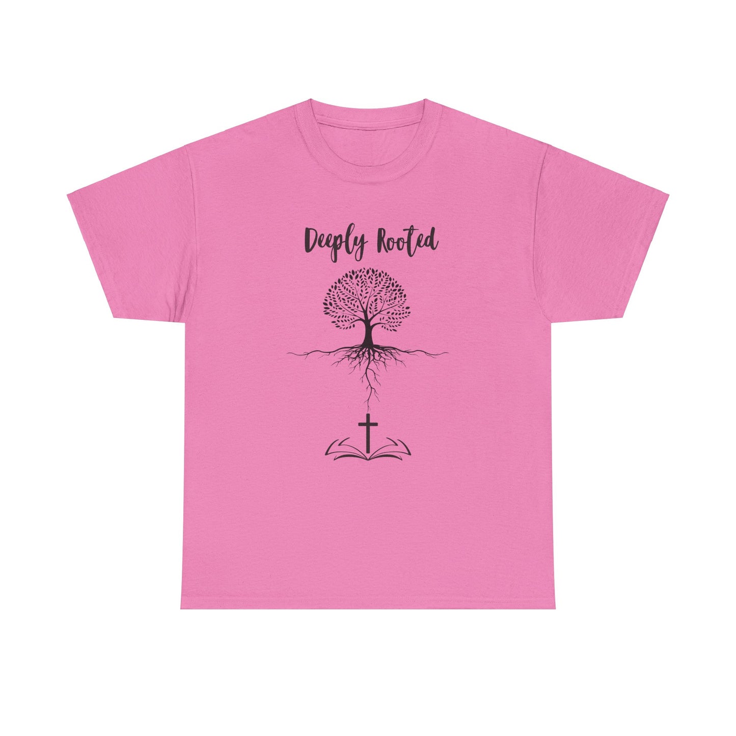 Deeply Rooted Unisex Cotton Tee - Inspirational Tree Design