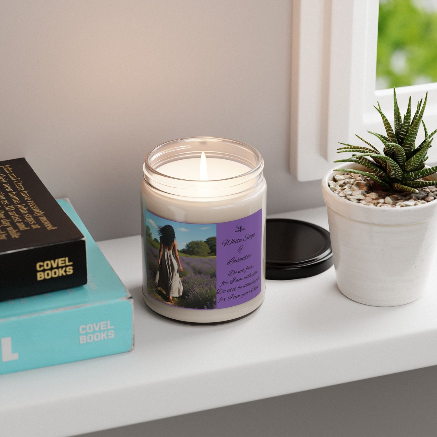 Relaxing Scented Soy Candle - White Sage & Lavender - 9oz