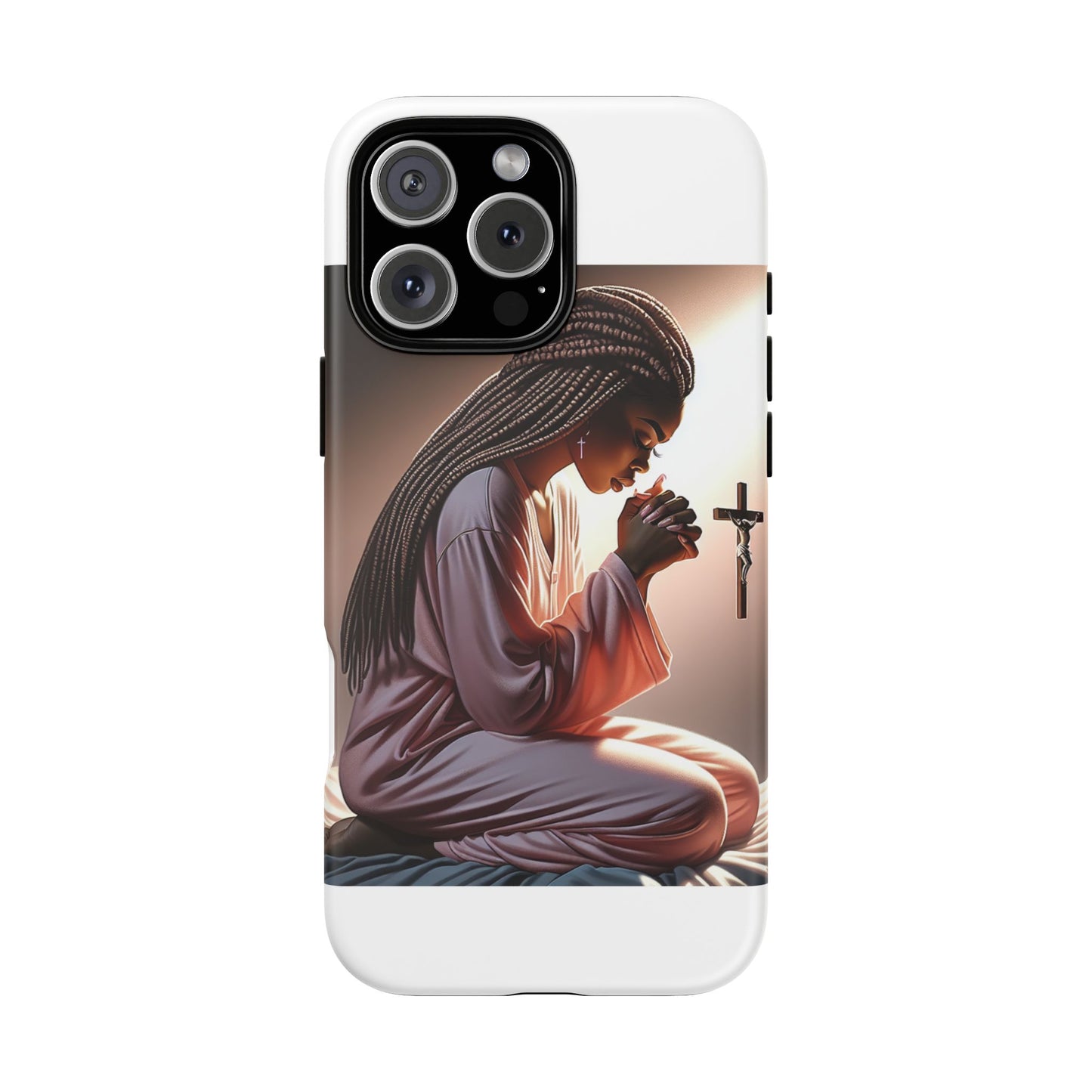 Phone Case with Spiritual Prayer Design