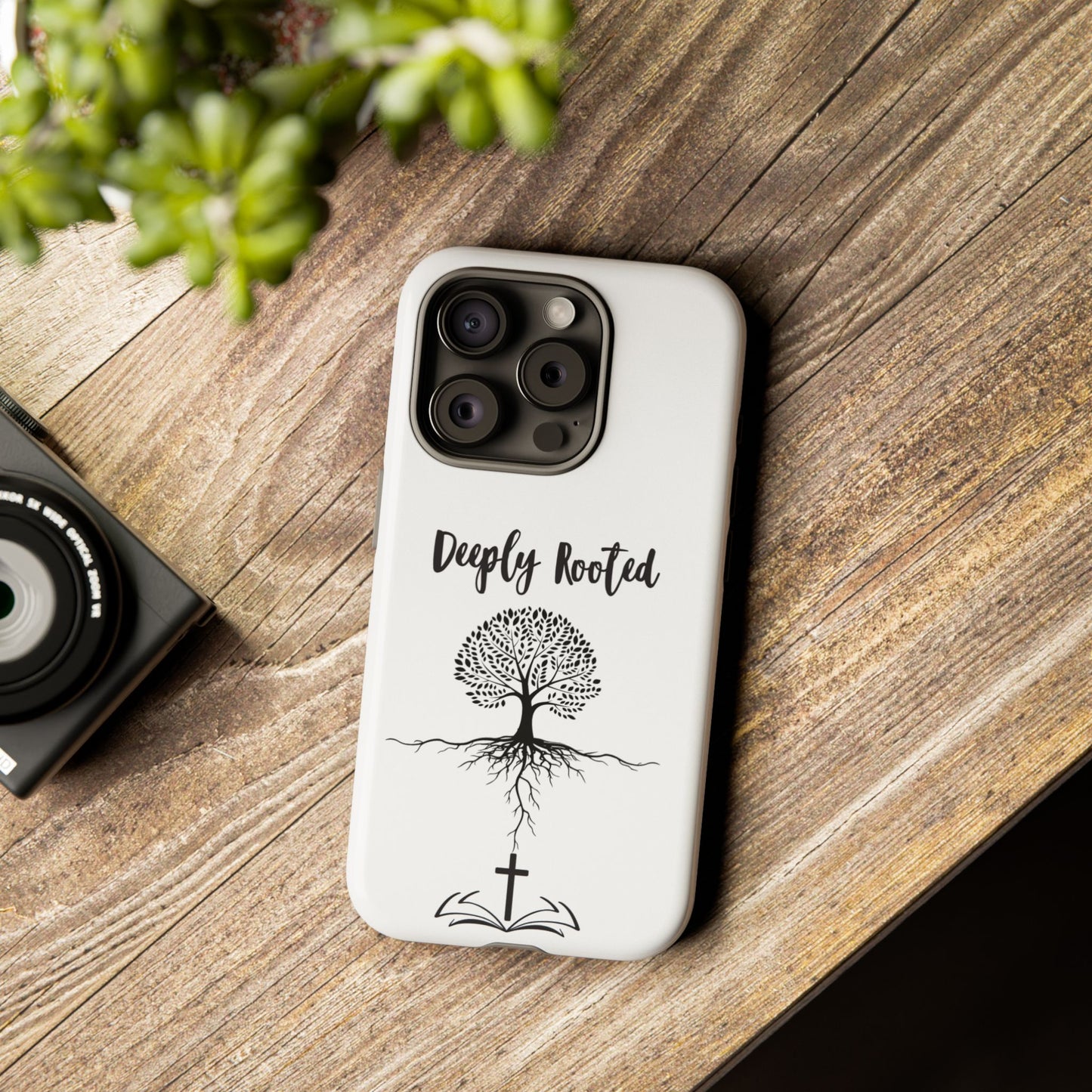 Deeply Rooted Phone Case - Inspirational Tree Design for Faith and Strength