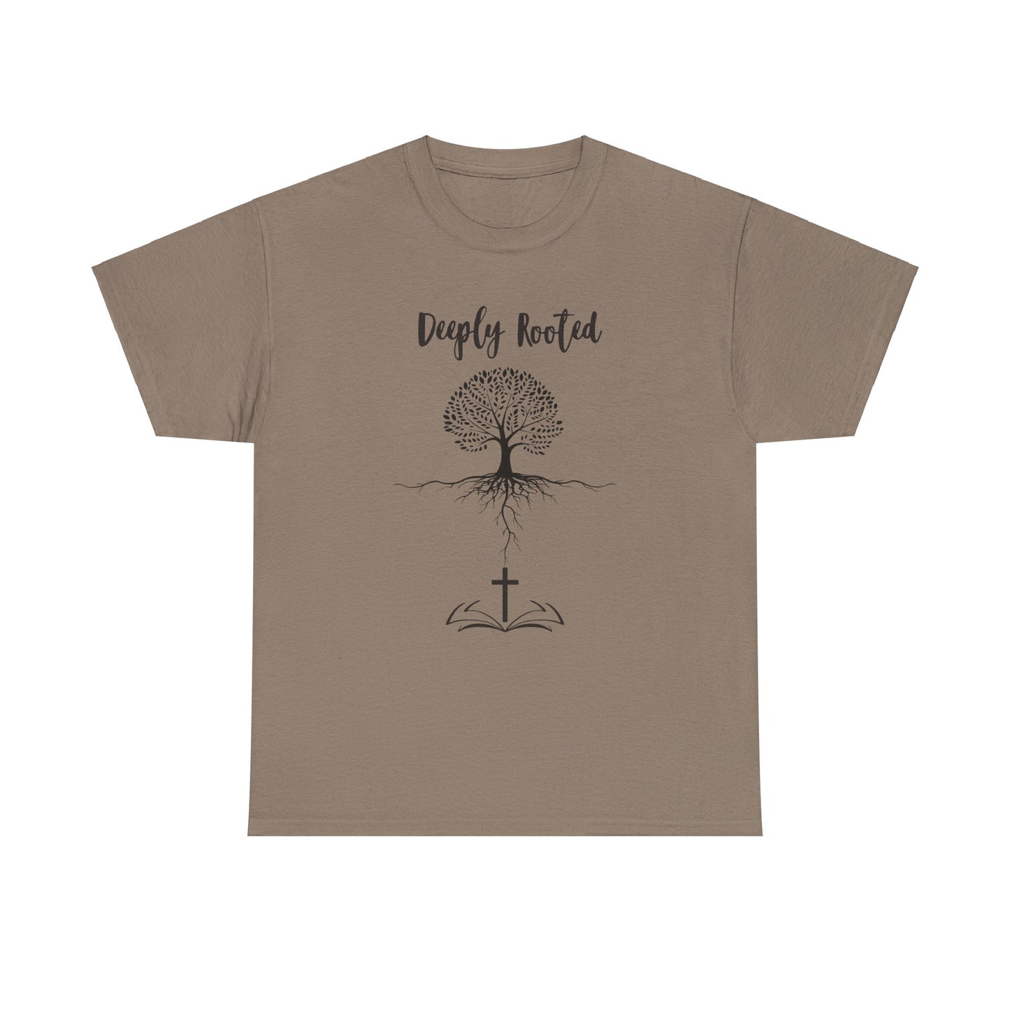 Deeply Rooted Unisex Cotton Tee - Inspirational Tree Design