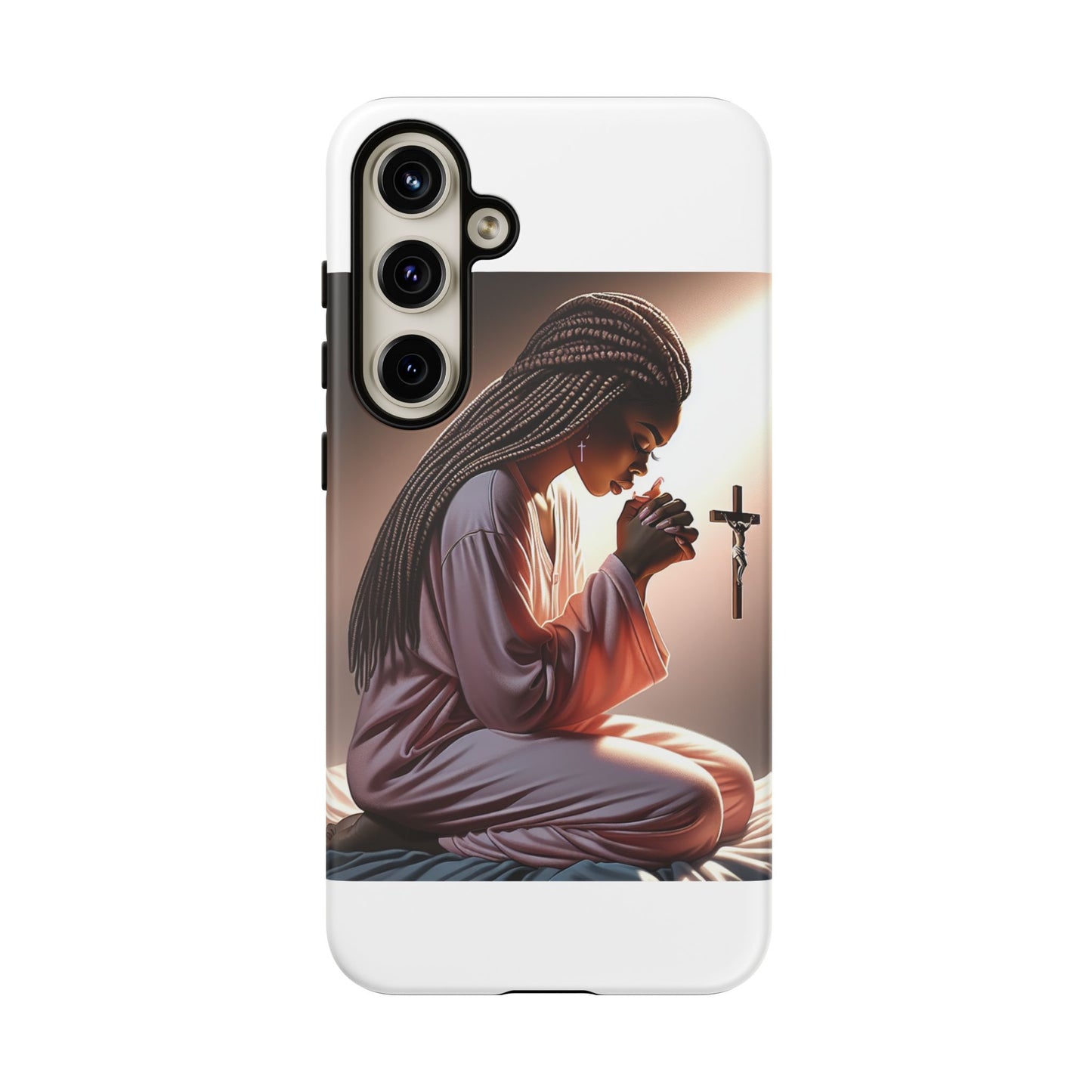 Phone Case with Spiritual Prayer Design