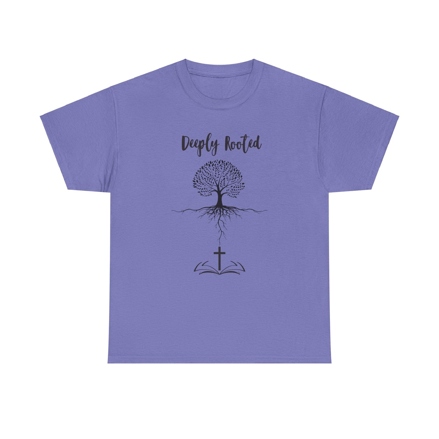 Deeply Rooted Unisex Cotton Tee - Inspirational Tree Design