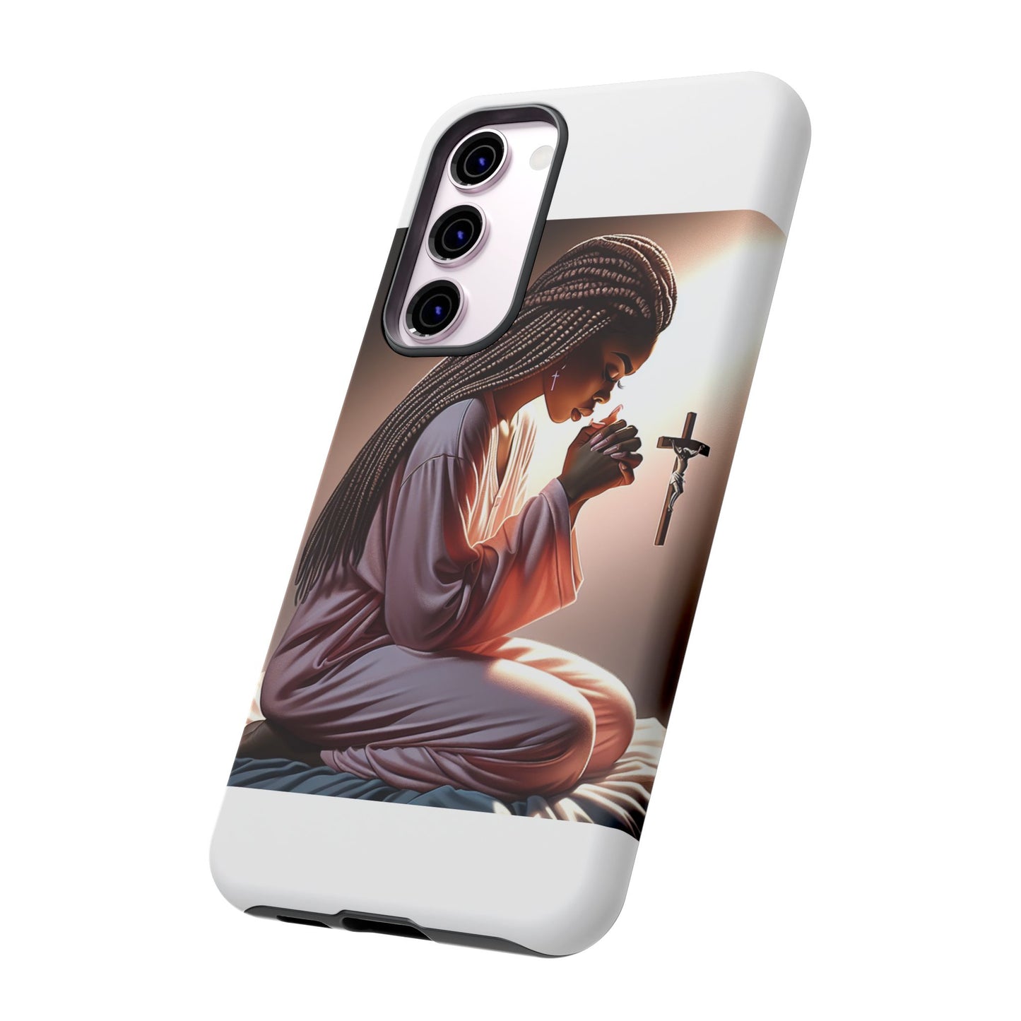 Phone Case with Spiritual Prayer Design