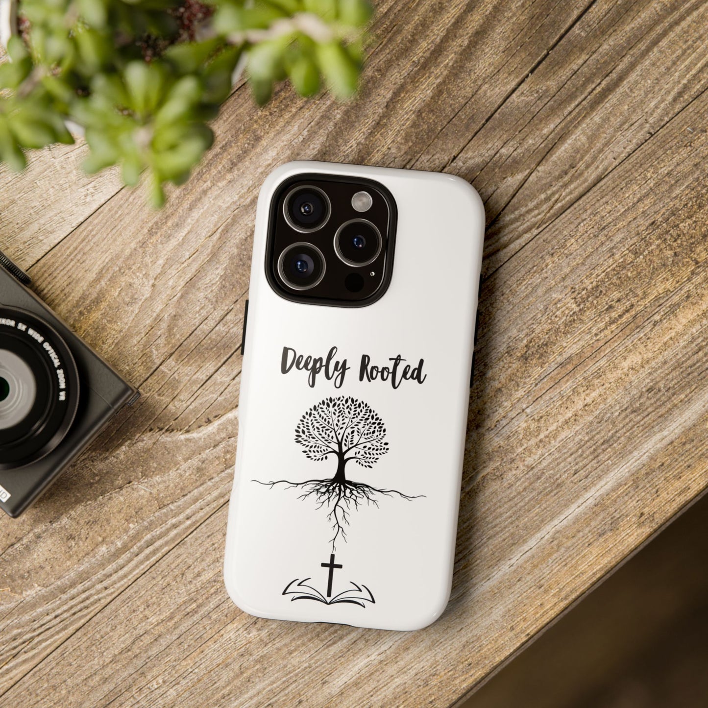 Deeply Rooted Phone Case - Inspirational Tree Design for Faith and Strength
