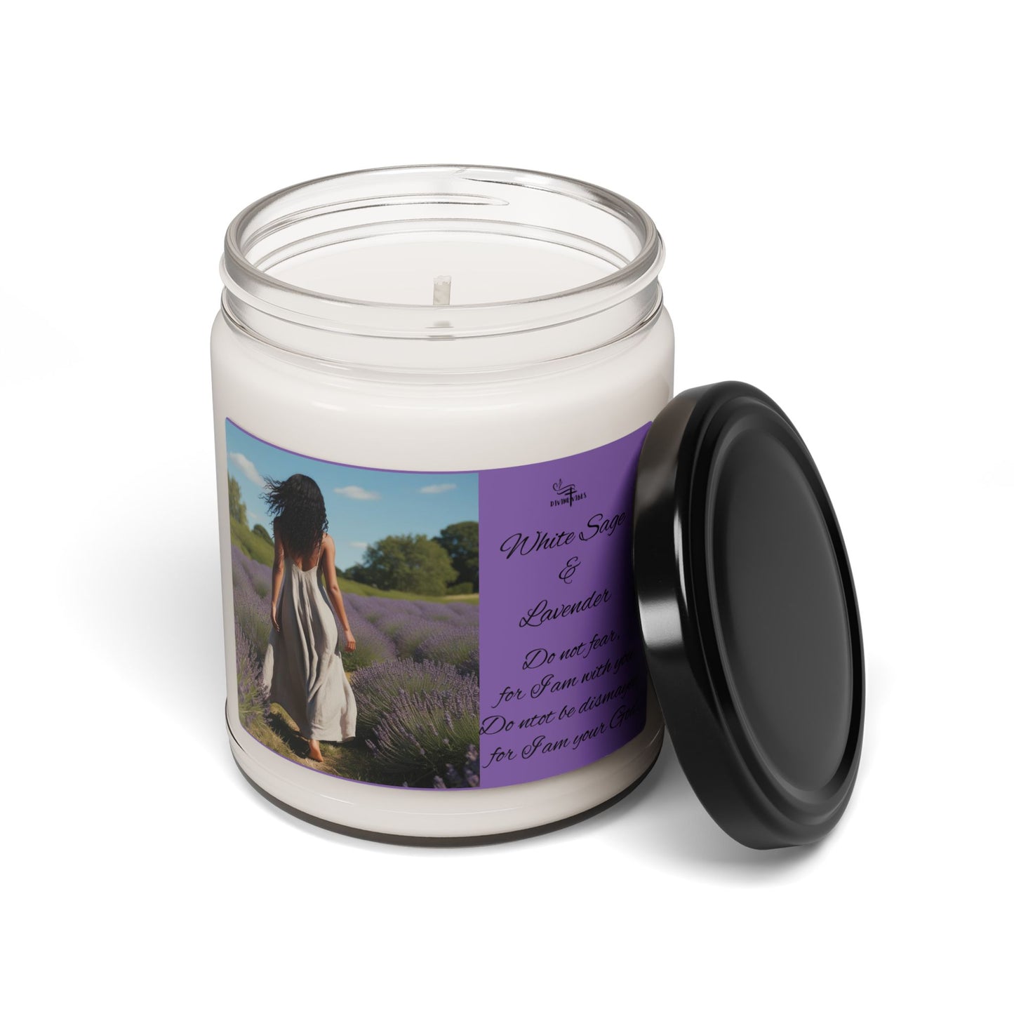 Relaxing Scented Soy Candle - White Sage & Lavender - 9oz