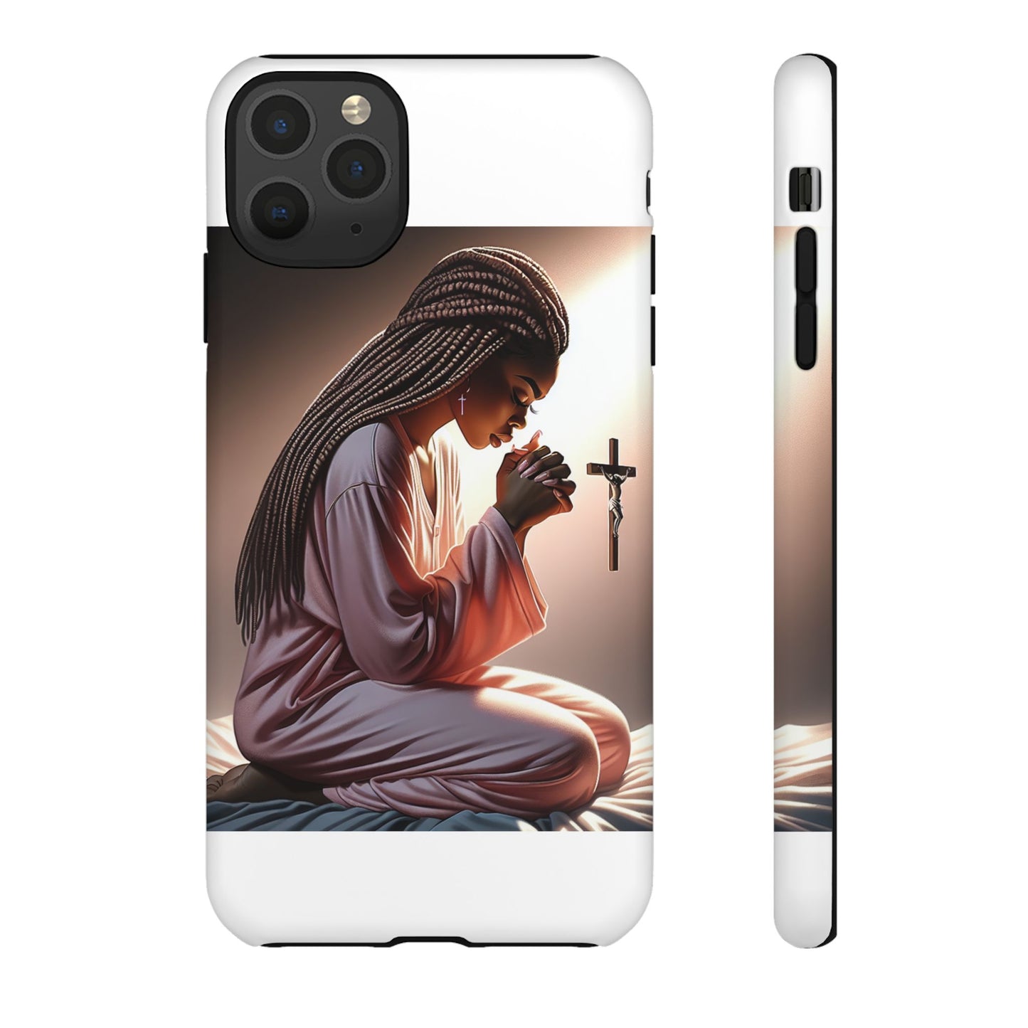 Phone Case with Spiritual Prayer Design