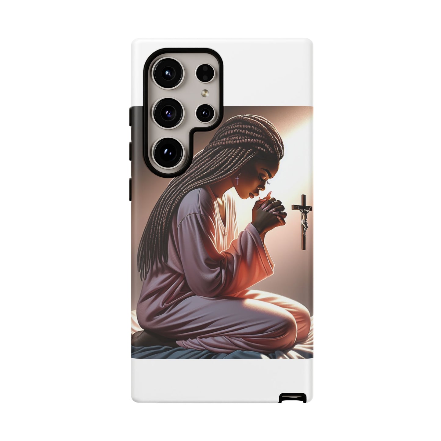 Phone Case with Spiritual Prayer Design