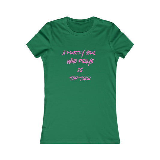 A Pretty Girl Who Prays Women's Tee – Stylish Faith-Inspired Casual Top