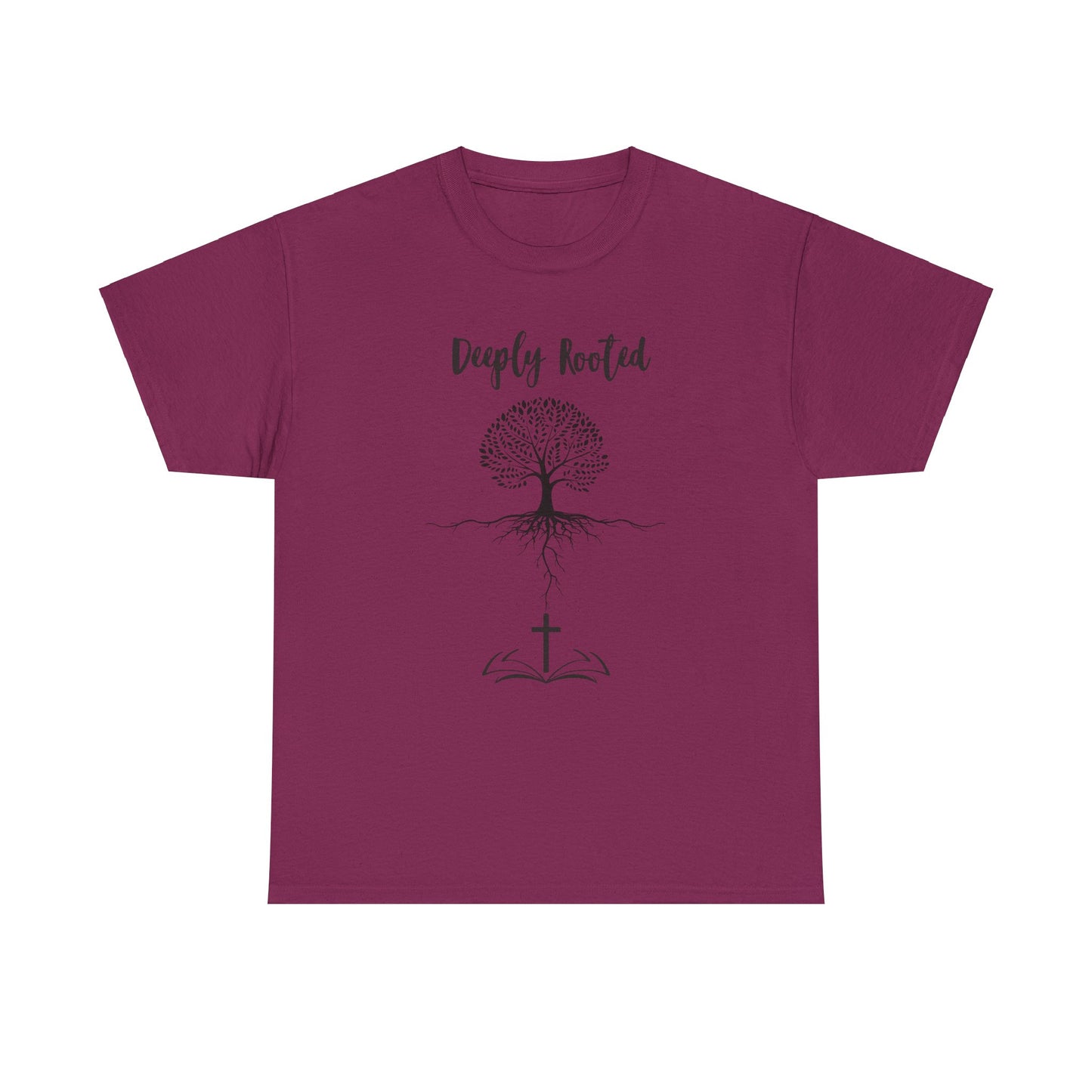 Deeply Rooted Unisex Cotton Tee - Inspirational Tree Design