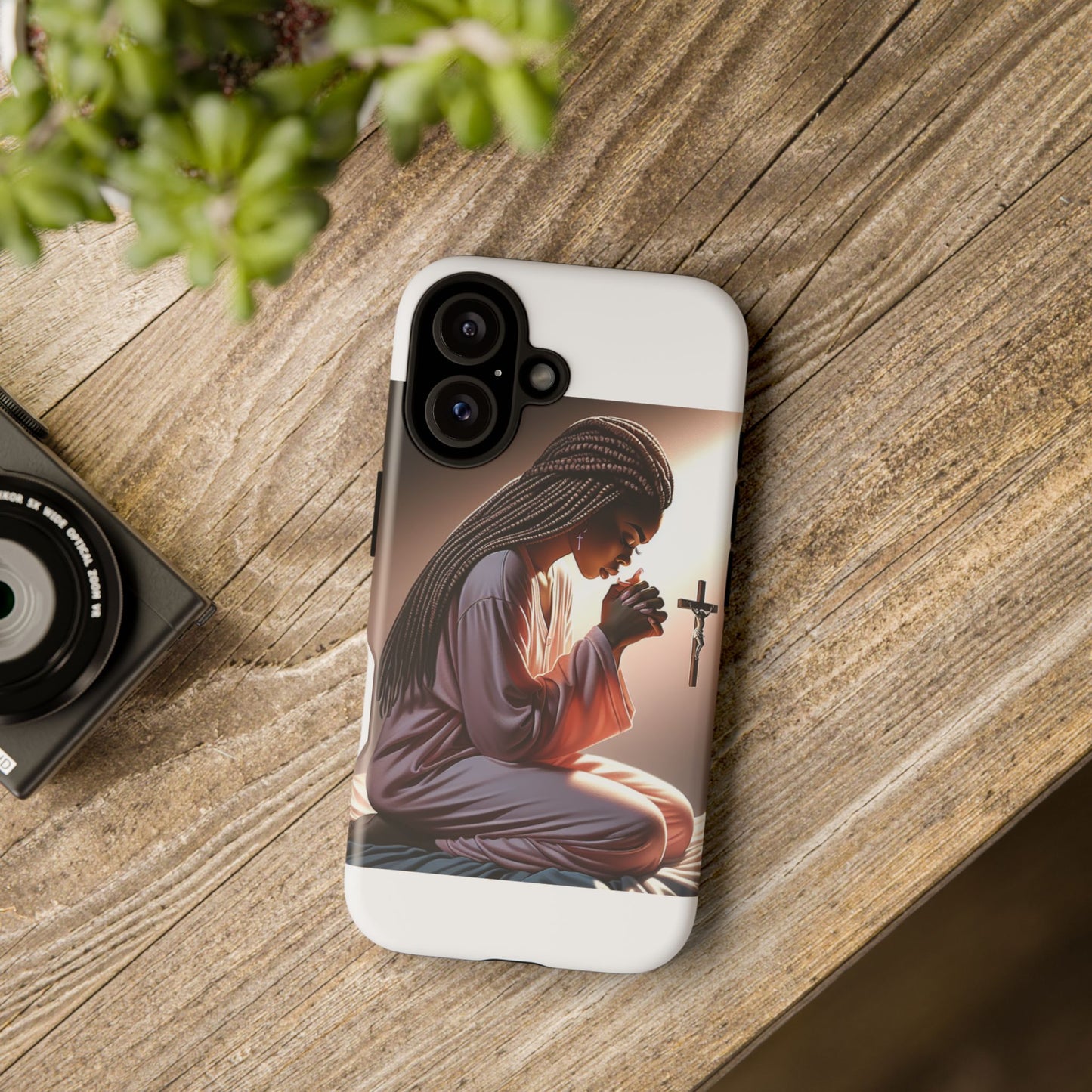 Phone Case with Spiritual Prayer Design