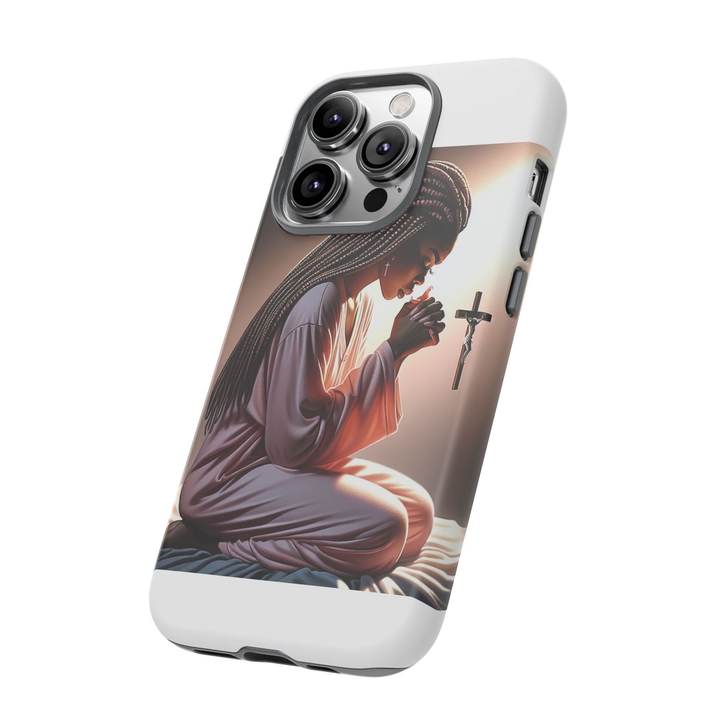 Phone Case with Spiritual Prayer Design