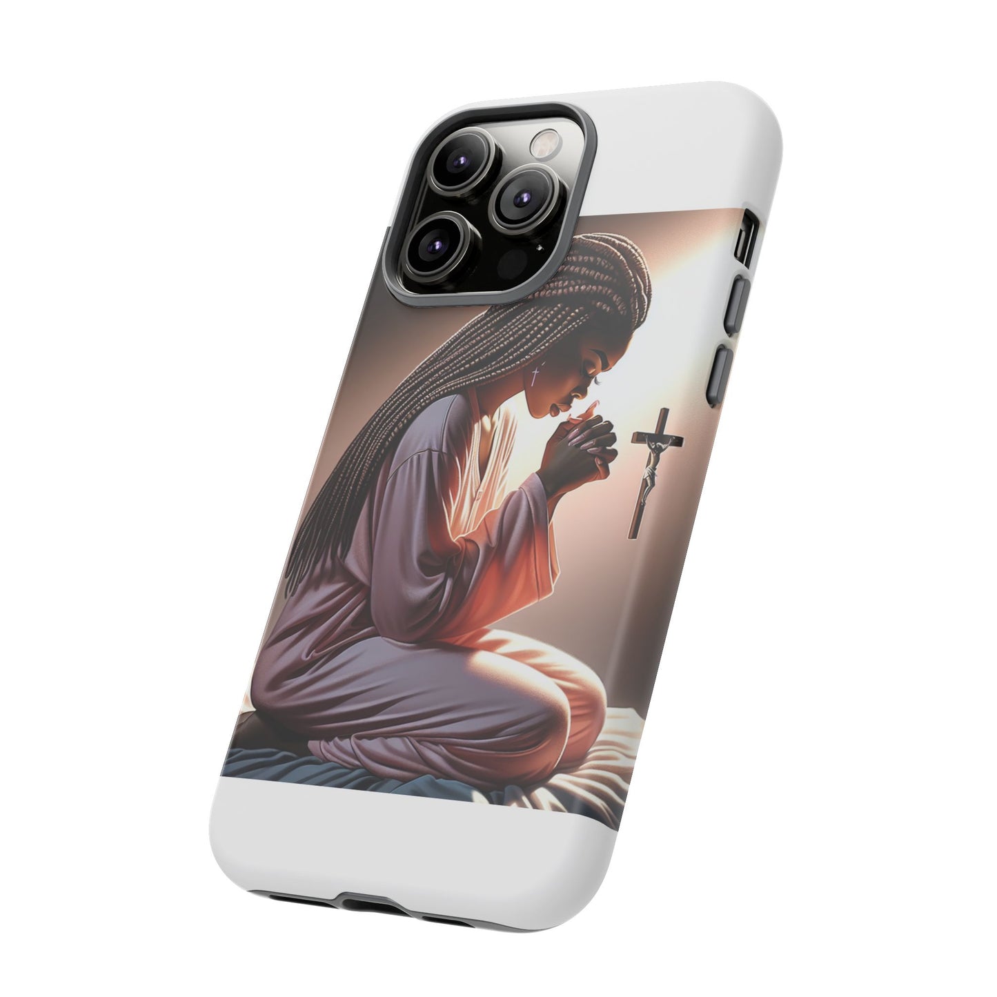 Phone Case with Spiritual Prayer Design